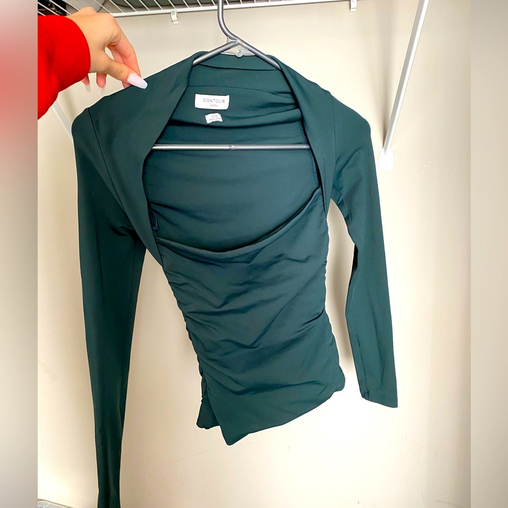 Green Long Sleeve Women's Top